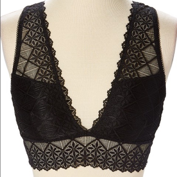 Rene Rofe | Intimates & Sleepwear | Plus Size Black Lace Unlined Bralette | Poshmark